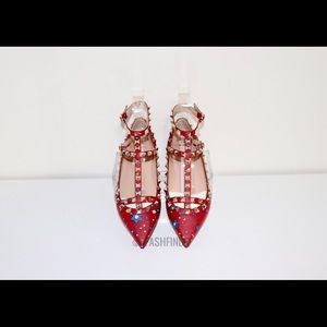 SOLD - Valentino Garavani Rockstud Leather Flats